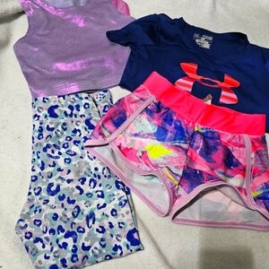 Nike under armour 6 PC mixed set size 6 girls youth
